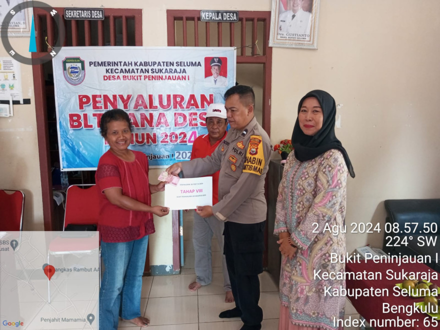 PENYALURA BLT DD TAHAP 8 DESA BUKIT PENINJAUAN I TAHUN 2024